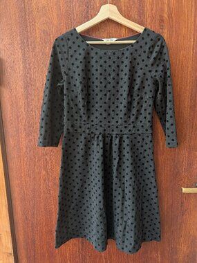 Boden Flocked Spot Ponte Knit Dress | 8R